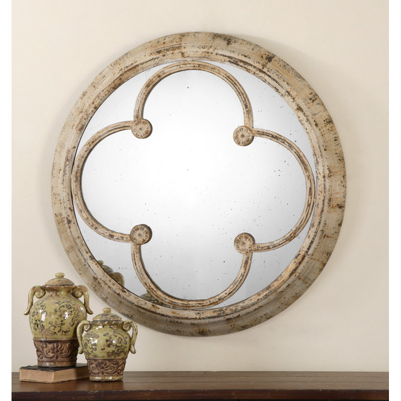 One Allium Way Round Metal Wall Mirror & Reviews Wayfair